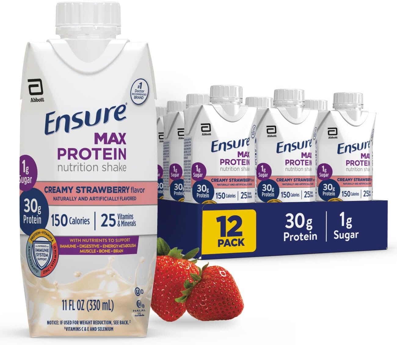 Ensure Max Protein Creamy Strawberry shake 12 pack